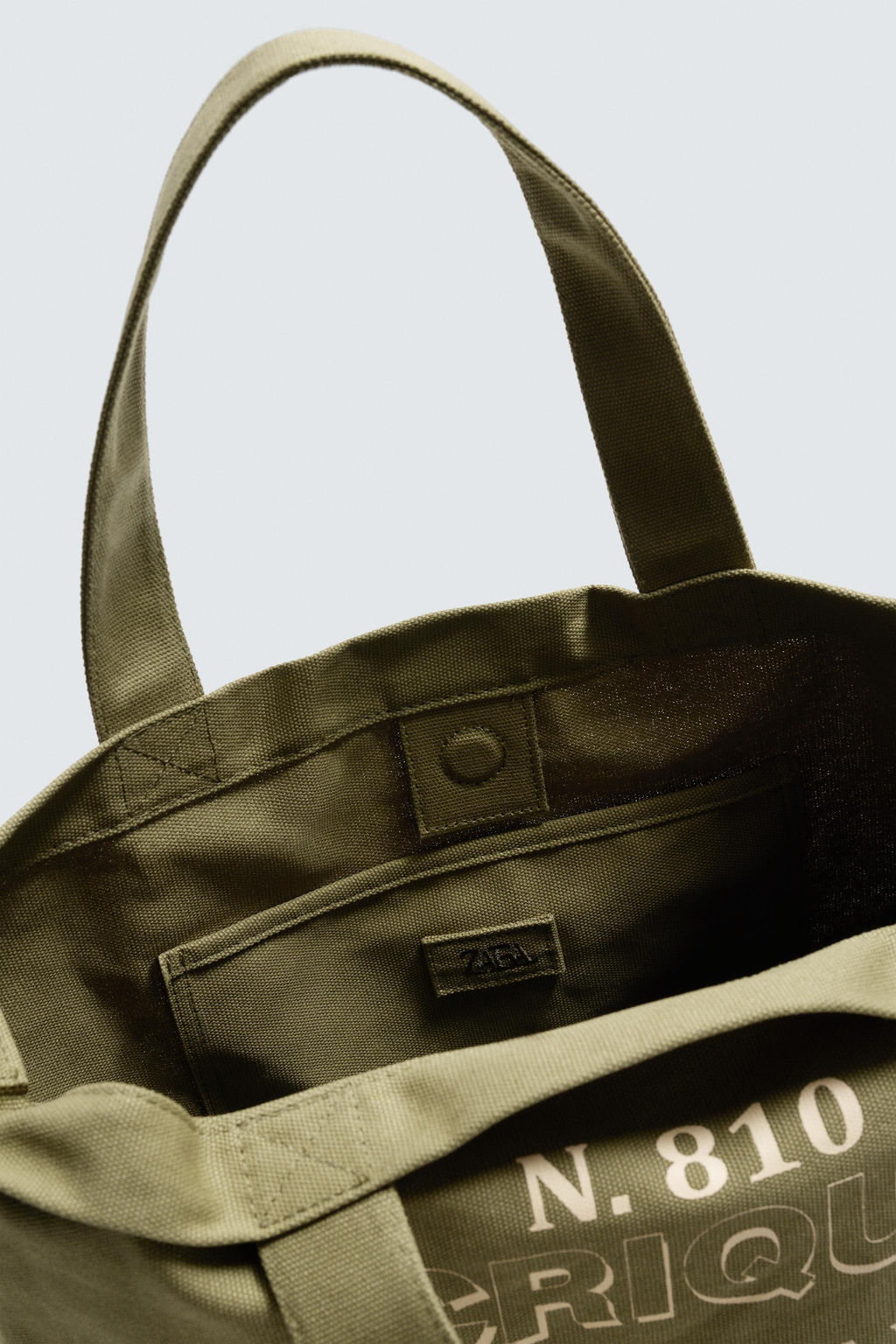BOLSO SHOPPER TEJIDO / Verde Agua - Zara фото 6