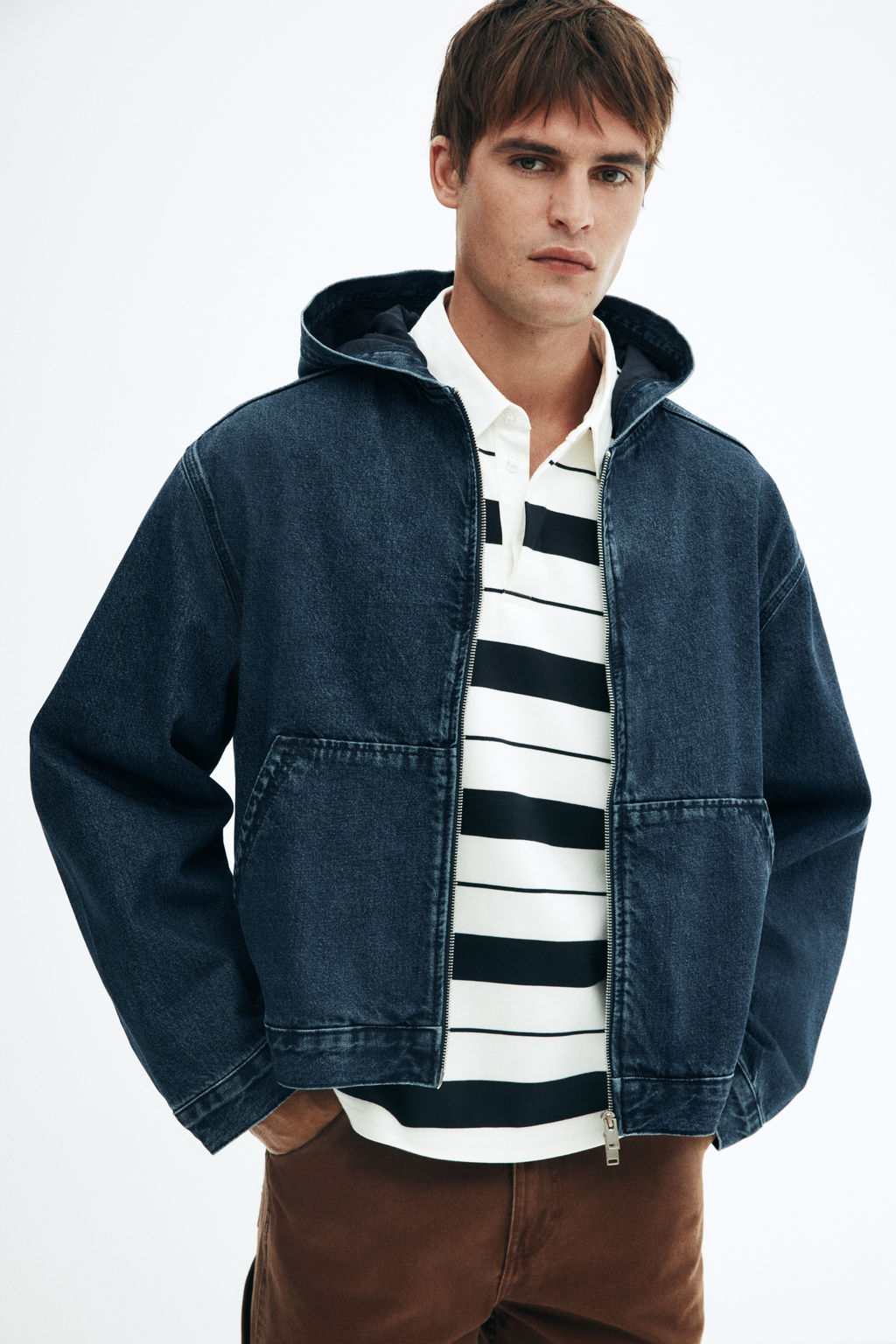 Chaqueta denim con capucha Loose Fit - H&m фото 8