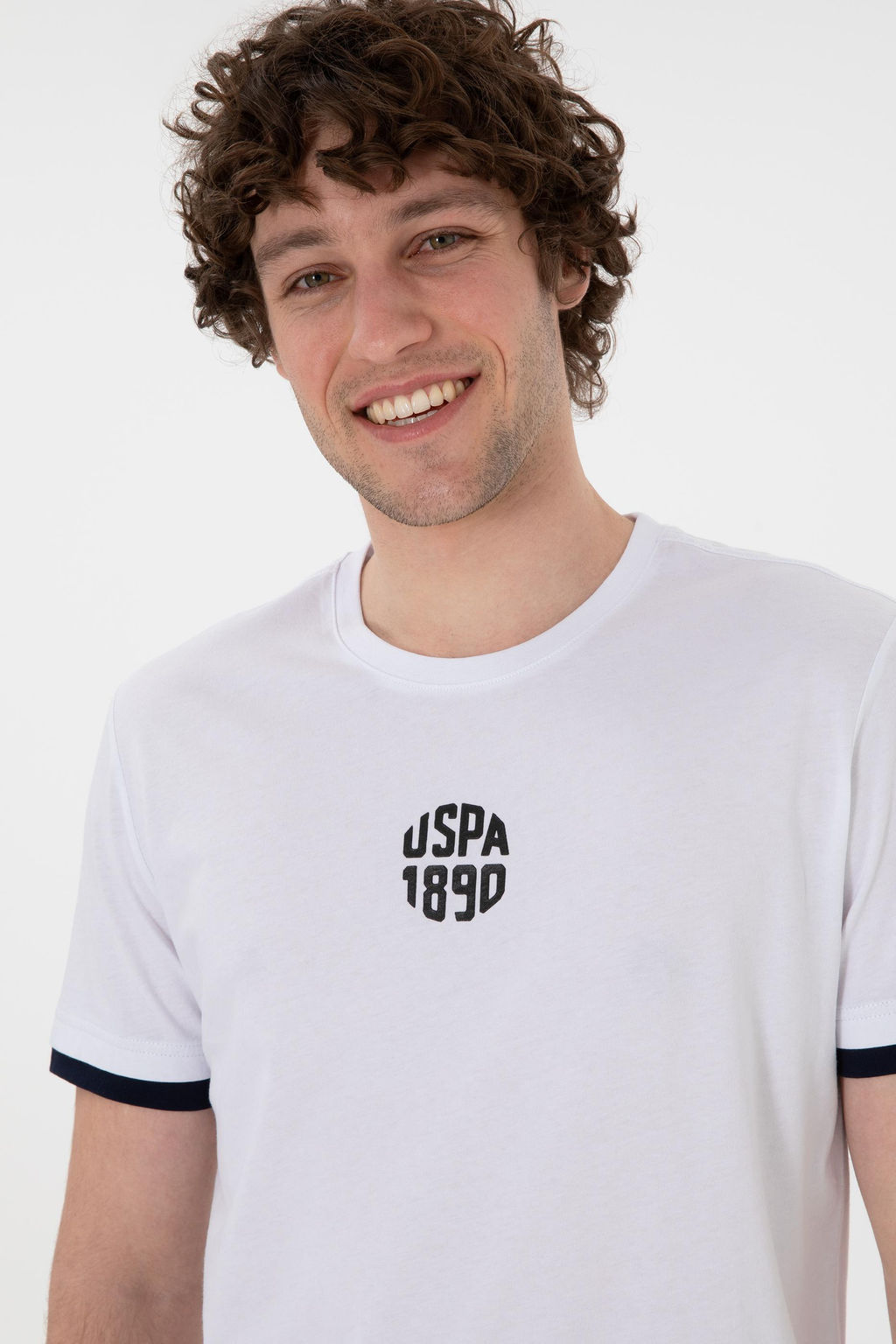 Erkek Regular Fit Bisiklet Yaka Beyaz Ti__rt Sepette S_rpriz _ndirim - U.s. polo assn фото 2