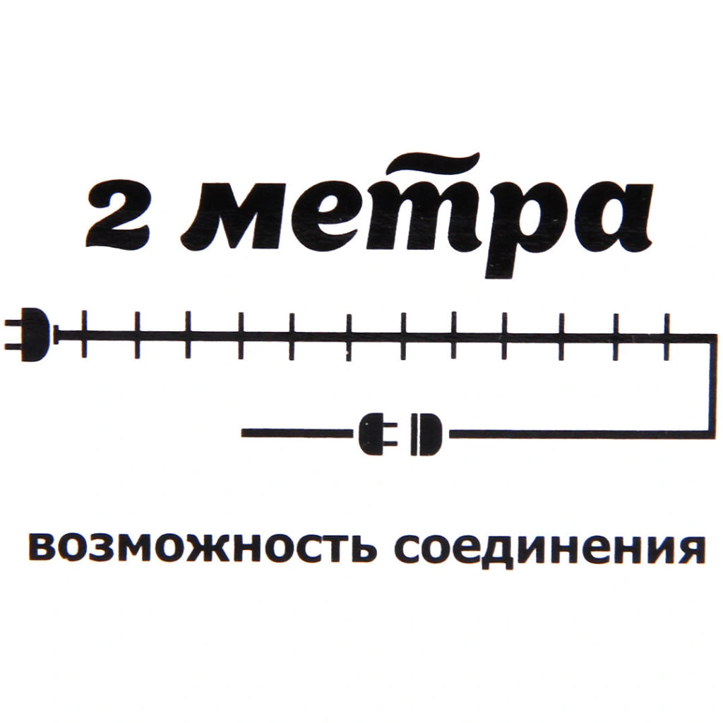Гирлянда для дома "Медвежонок" 2м 10 ламп LED, 5*4 см прозр.пров.,1 реж, IP-20, Белый (возможность соединения)