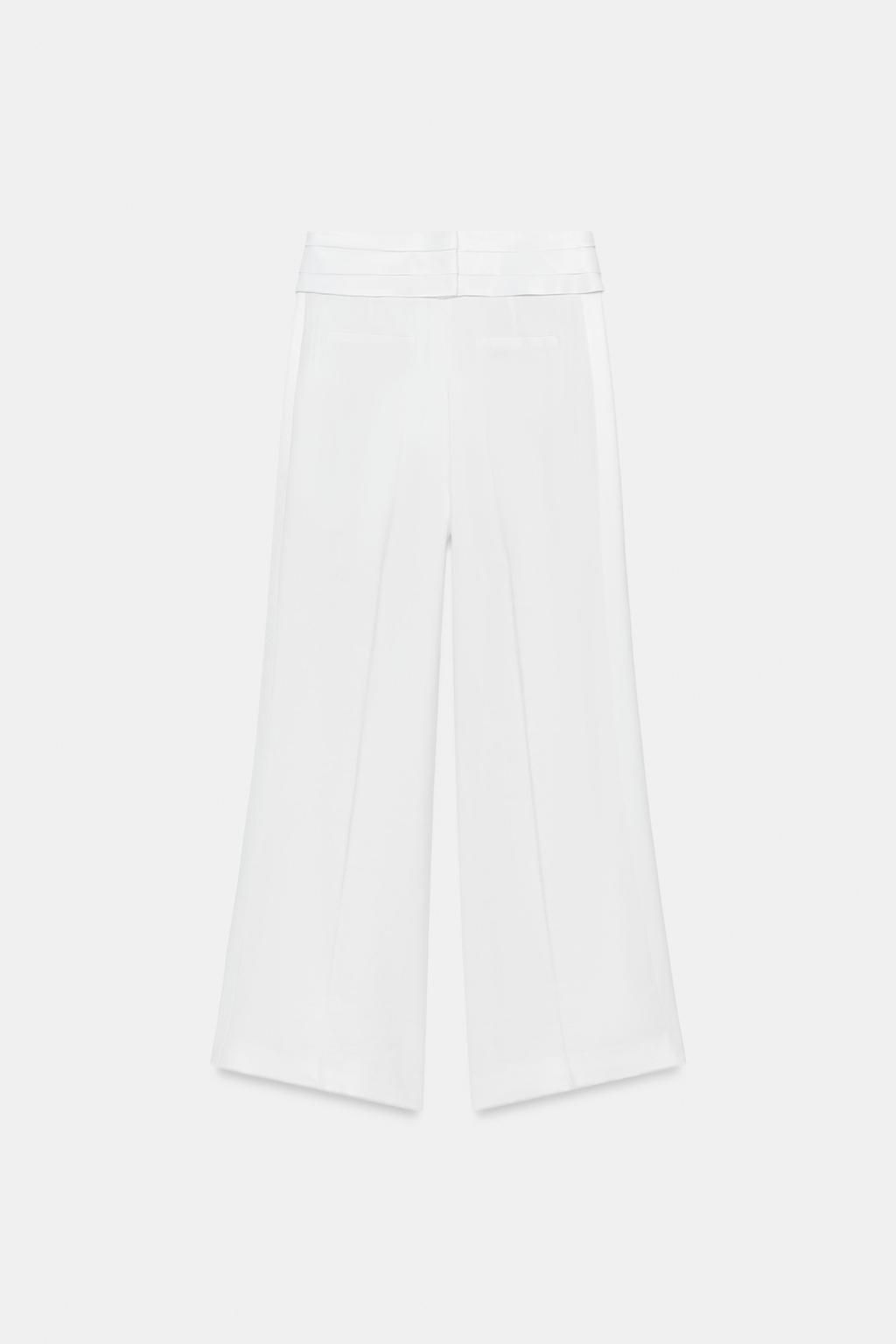 LINEN BLEND CUMMERBUND TROUSERS ZW COLLECTION - Zara фото 6