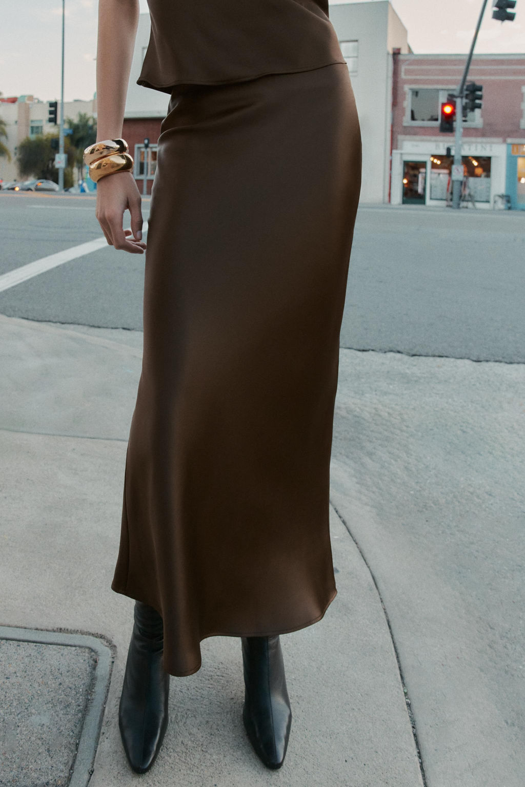 SATIN MIDI SKIRT - Zara фото 11