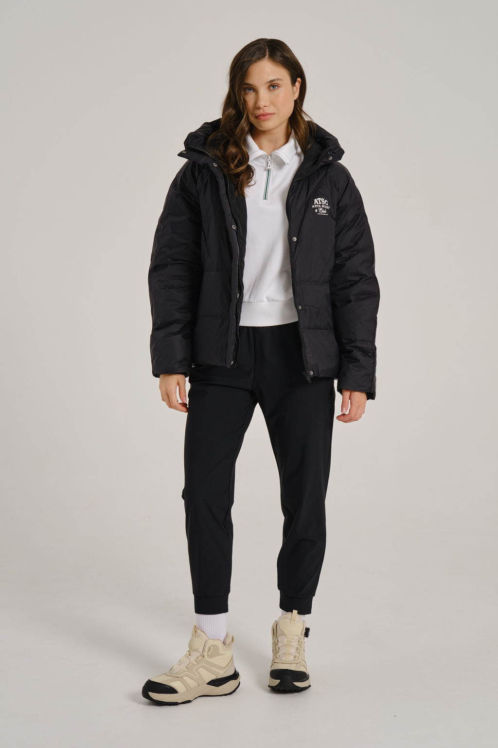 Пуховик короткий Черный ATSC Down Jacket