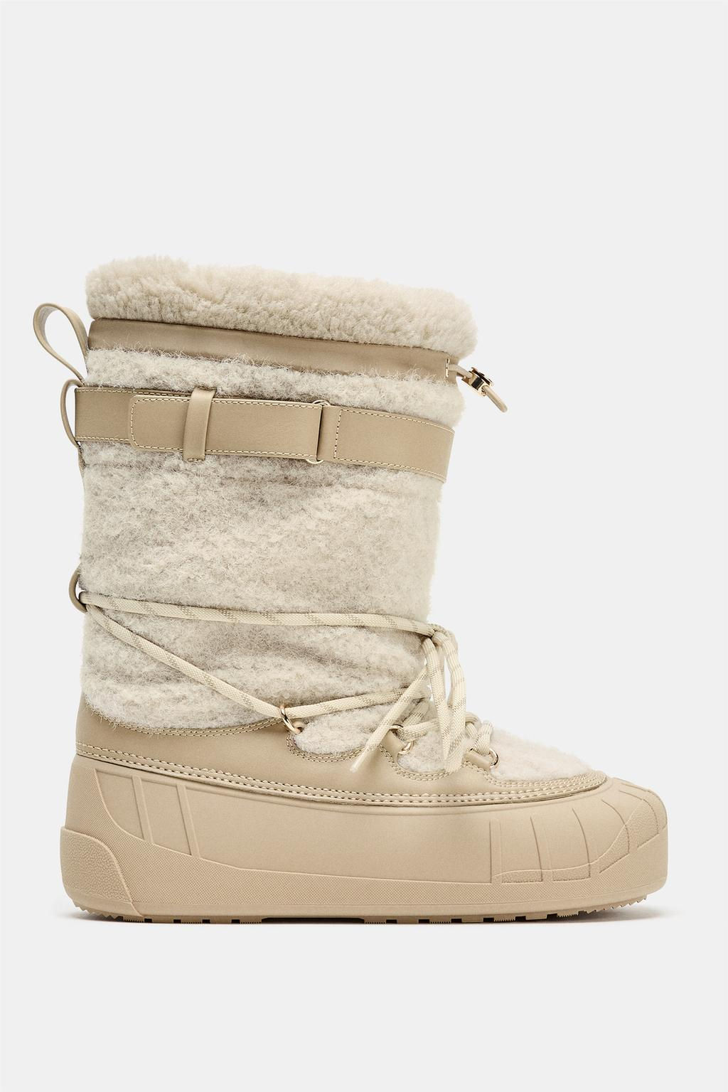 SHEARLING EFFECT ANKLE BOOTS SKI COLLECTION, CHARACTERISTICS - Zara фото 3