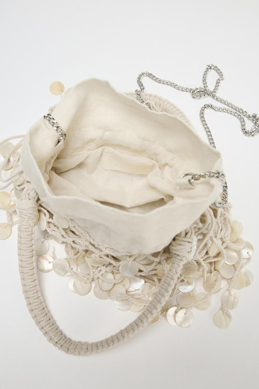 PEARLESCENT APPLIQUE HANDBAG - Zara фото 5