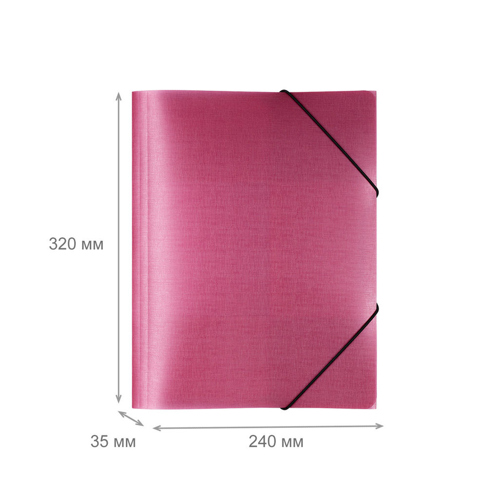 Expert Complete Trend ICEberries Папка на резинке A4 600 мкм 35 мм лён 1 шт. брусника EC210420070