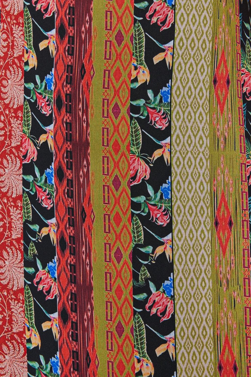 TRENDYOLMILLA Cok Renkli Desenli A-Kesim Ask?l? Midi Astarl? Dokuma Elbise TWOSS23EL00989 фото 9