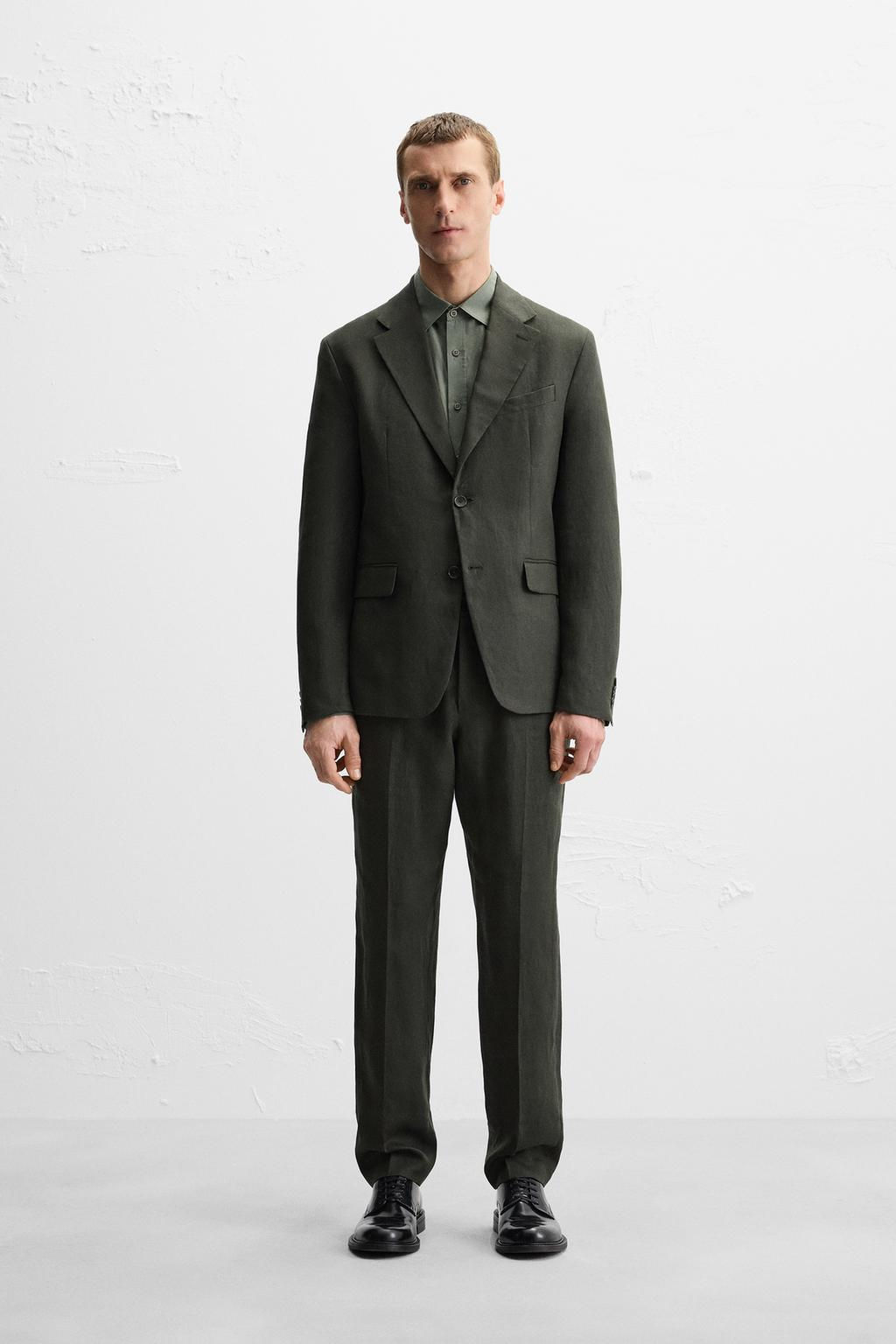 100% LINEN SUIT TROUSERS - Zara фото 2