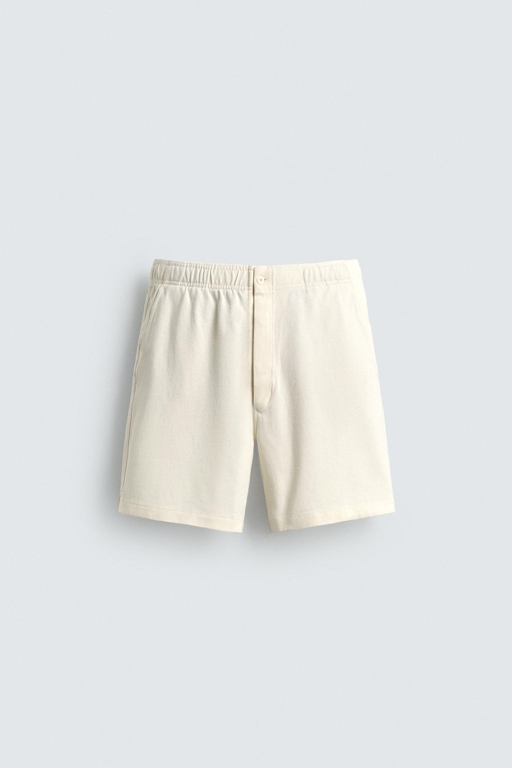 BERMUDA JOGGER REGULAR FIT / Blanco roto