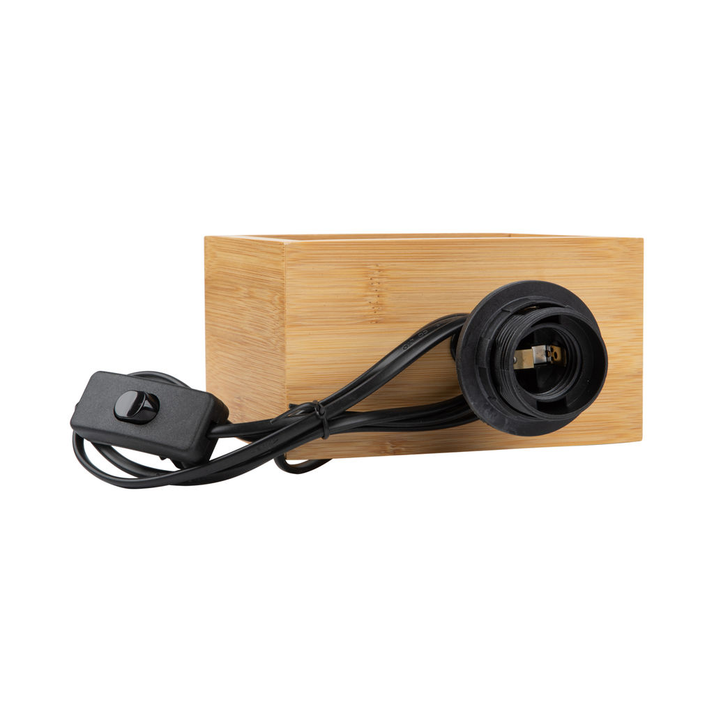 UML-B401 E27 ORANGE/WOOD Светильник настольный декоративный под лампу Е27, 40W. Механический выключатель. Оранжевый. ТМ Uniel - Volpe фото 4