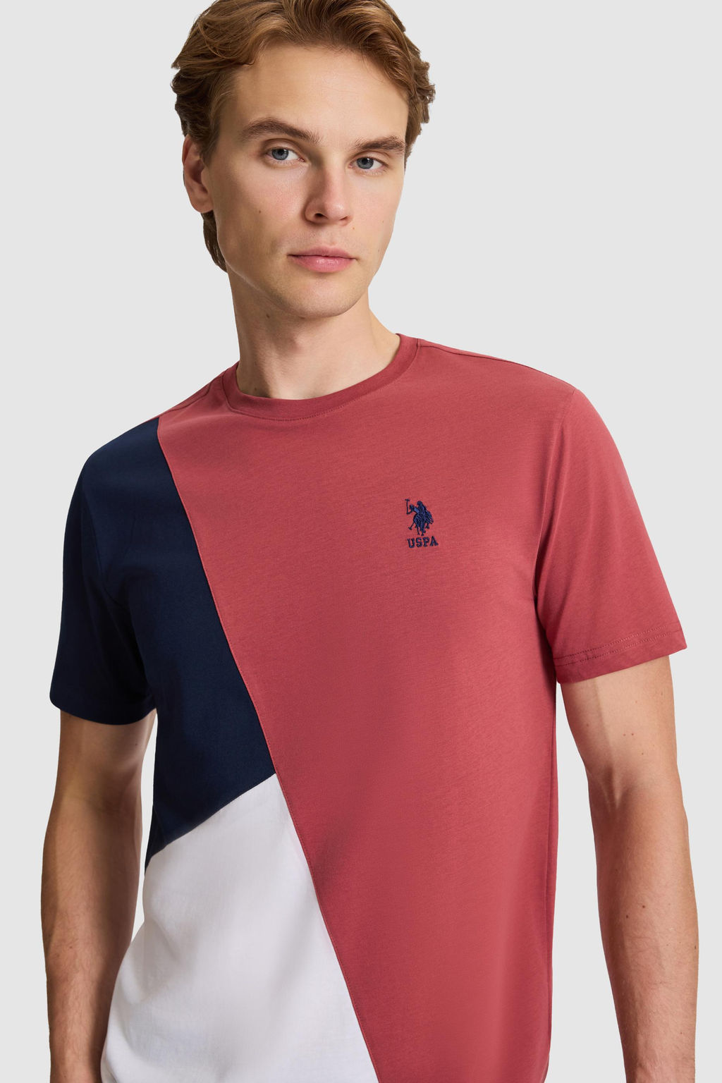 Erkek Vi_ne Regular Fit Bisiklet Yaka Ti__rt