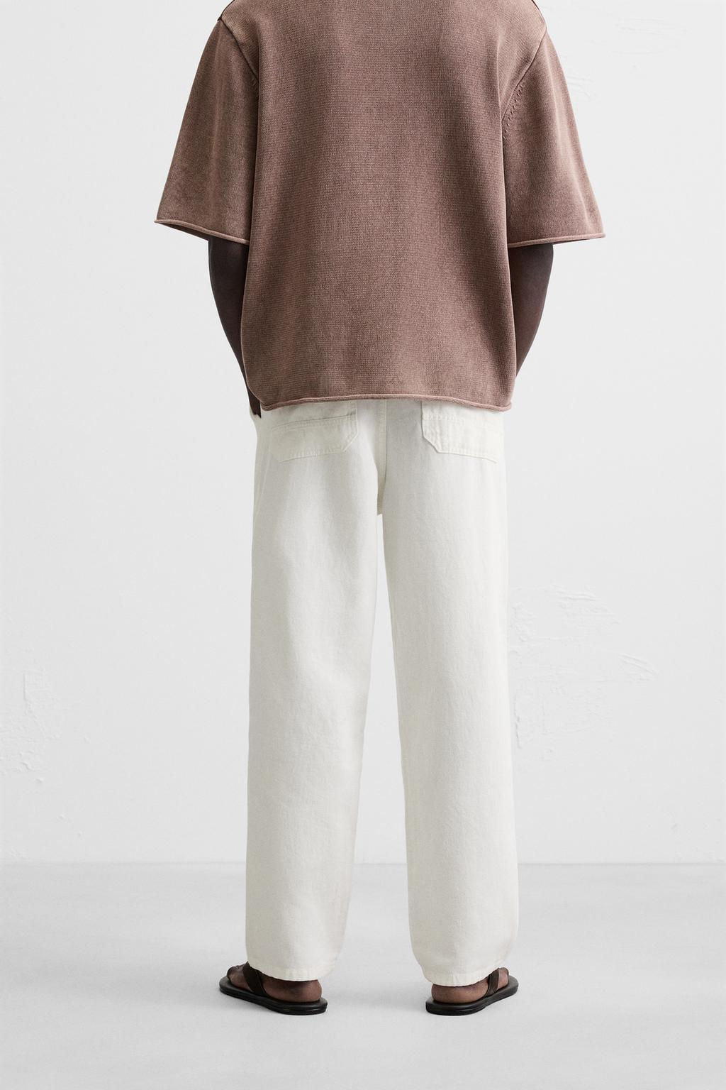 COTTON - LINEN TROUSERS - Zara фото 21
