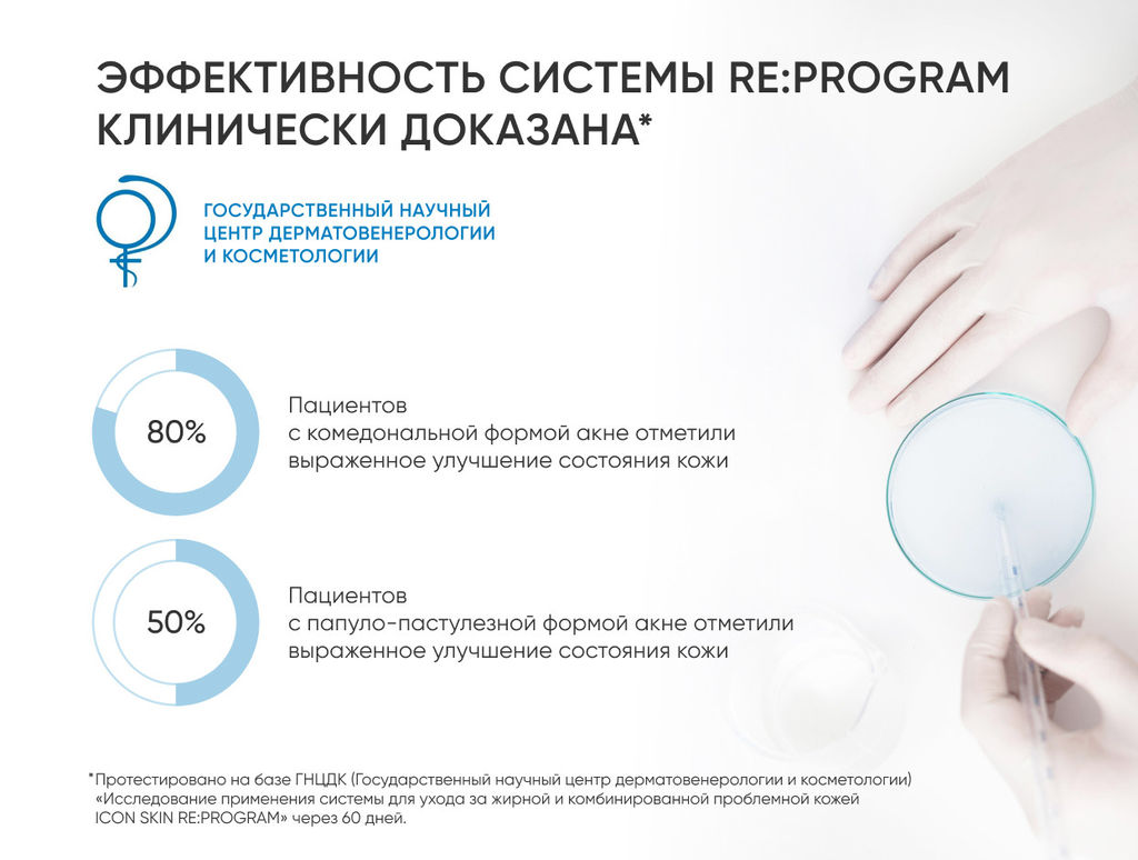 Набор для ухода за кожей лица Re Program, trial size, 4 средства - Icon skin фото 3