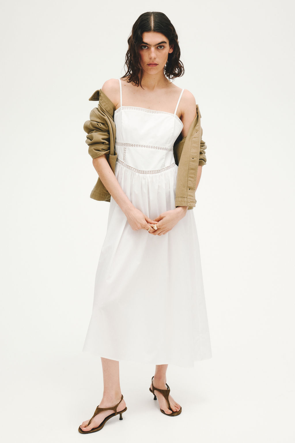 Vestido de algod?n con tirantes de lazo - H&m фото 5