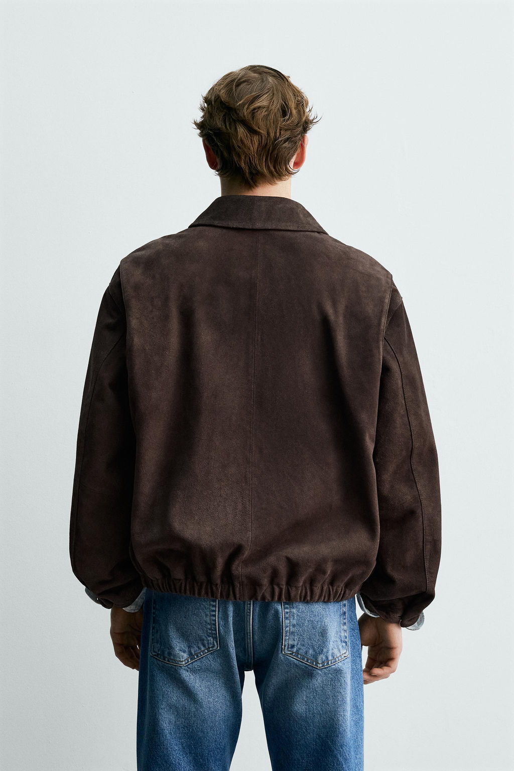 CAZADORA REGULAR FIT PIEL ANTE AARON LEVINE X ZARA / Marr?n  фото 3