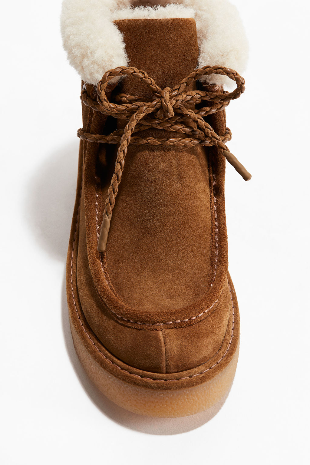 Botas c?lidas en serraje afelpado con cordones - H&m фото 4
