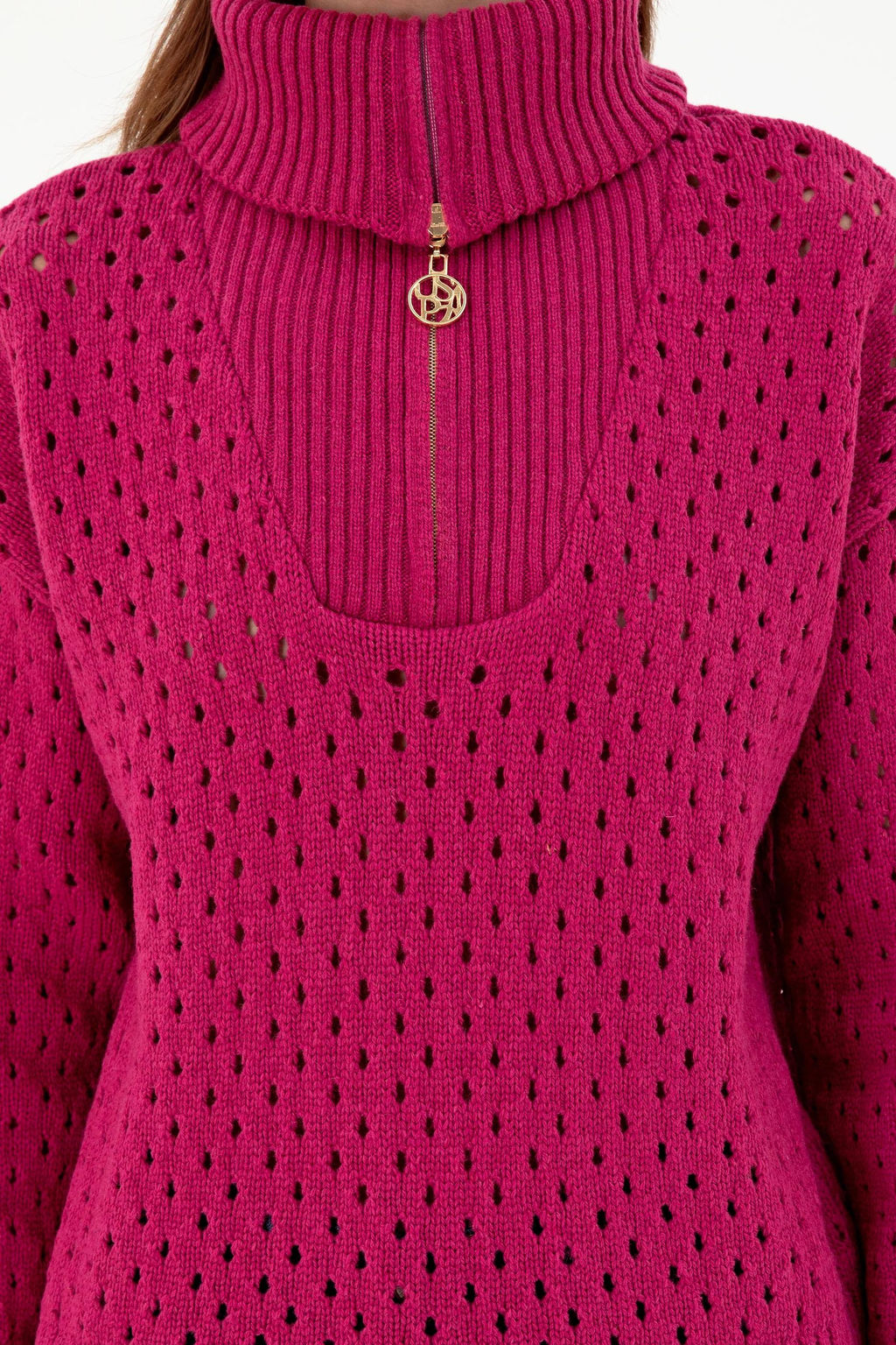 Женский свитер цвета фуксии Неожиданная скидка в корзине - U.s. polo assn фото 6