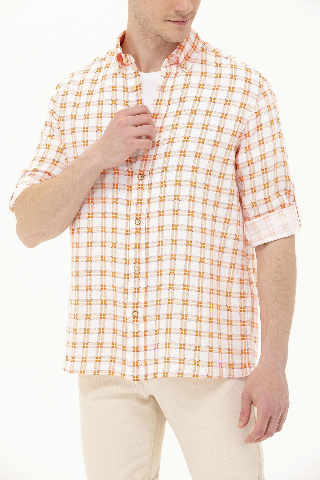 U. S. Polo Assn Мужская клетчатая рубашка в клетку - U.s. polo assn фото 14