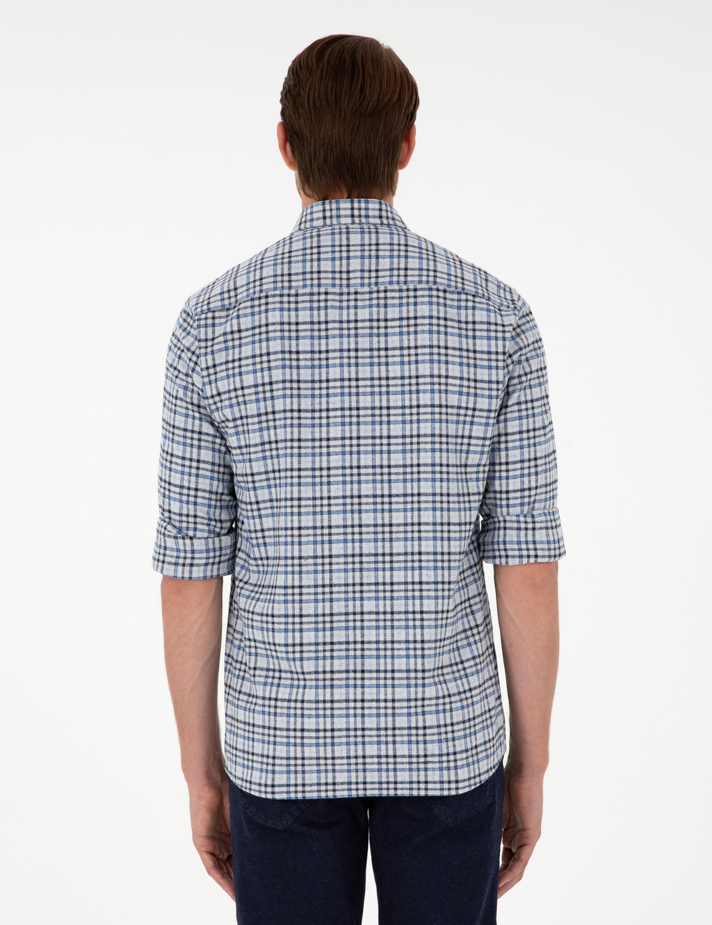 Рубашка Pierre Cardin Regular Fit с длинными рукавами индиго