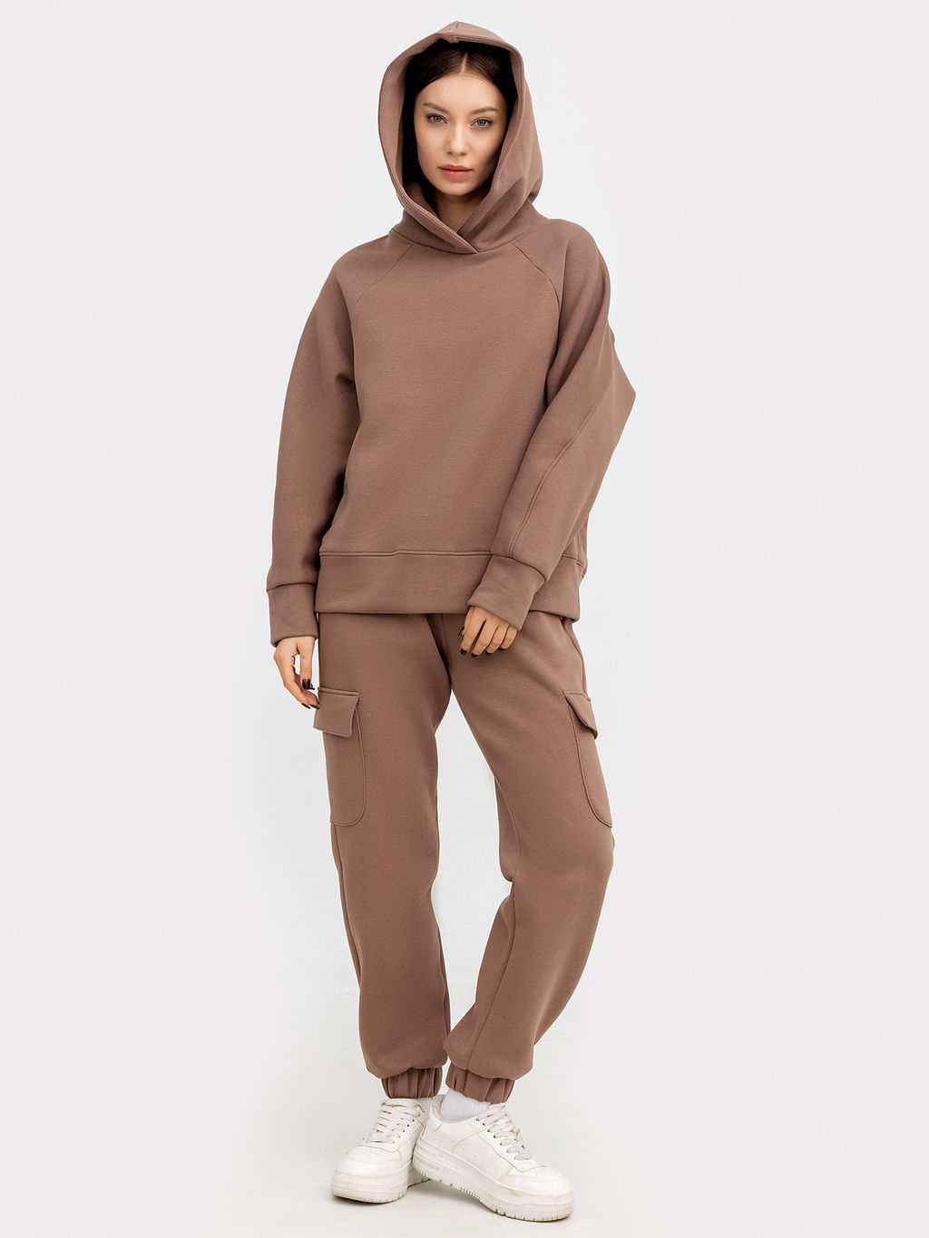 Брюки женские карго в таупово-бежевом цвете тауп 182414-1 - Mark formelle фото 2