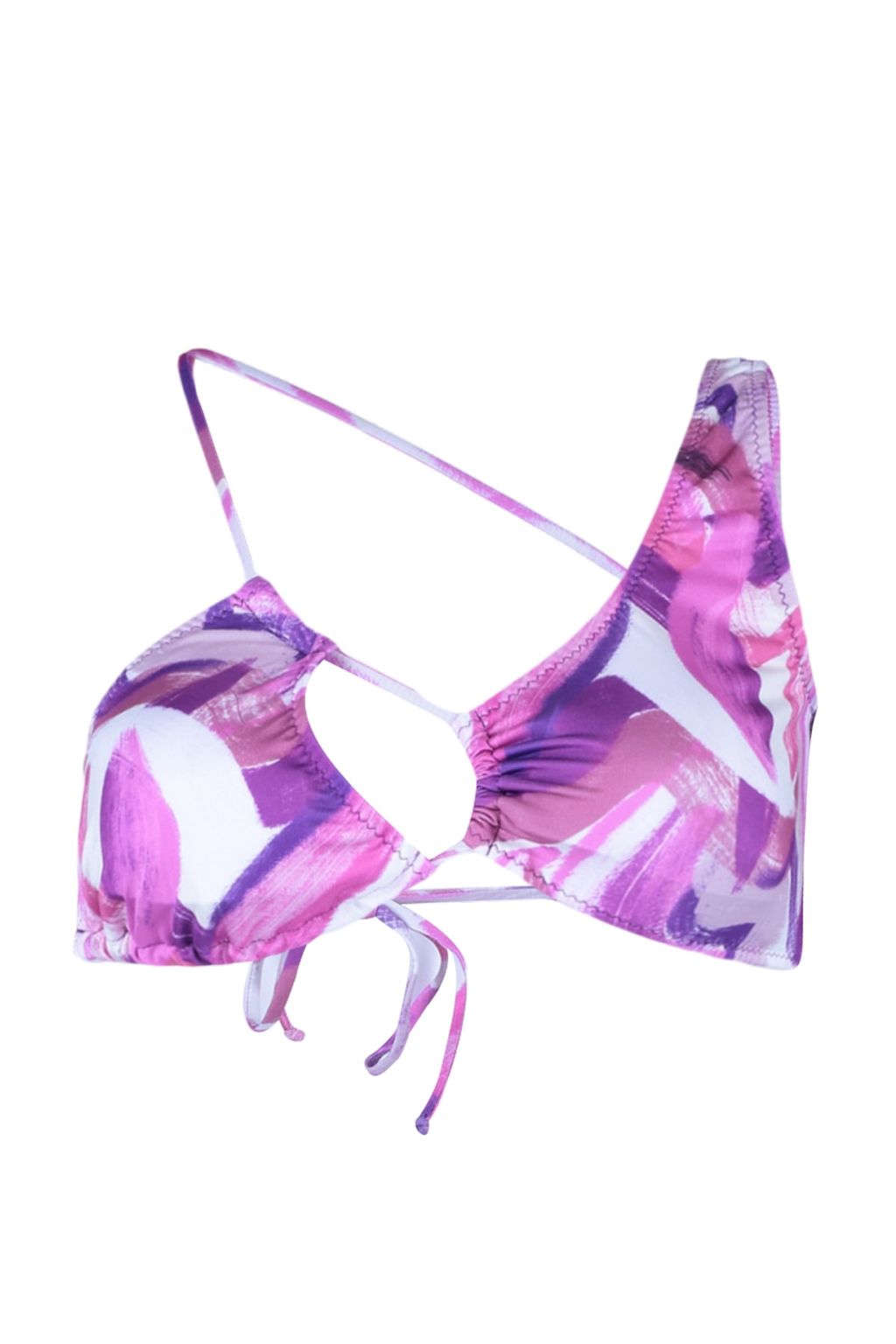 Soyut Desenli Ucgen Cut Out/Pencereli Bikini Ustu TBESS23BU00048