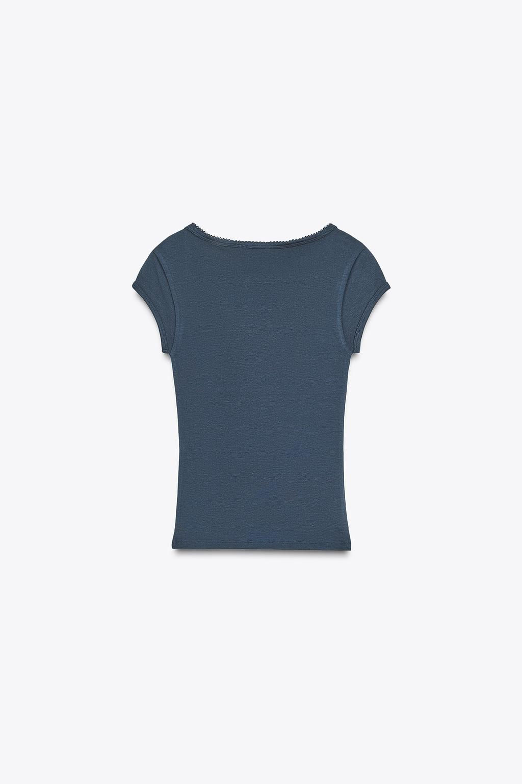 COTTON MODAL T-SHIRT - Zara фото 21