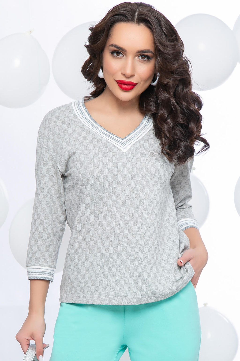 Костюм Линдси (грей/ментол) К5474 - Lt collection фото 9