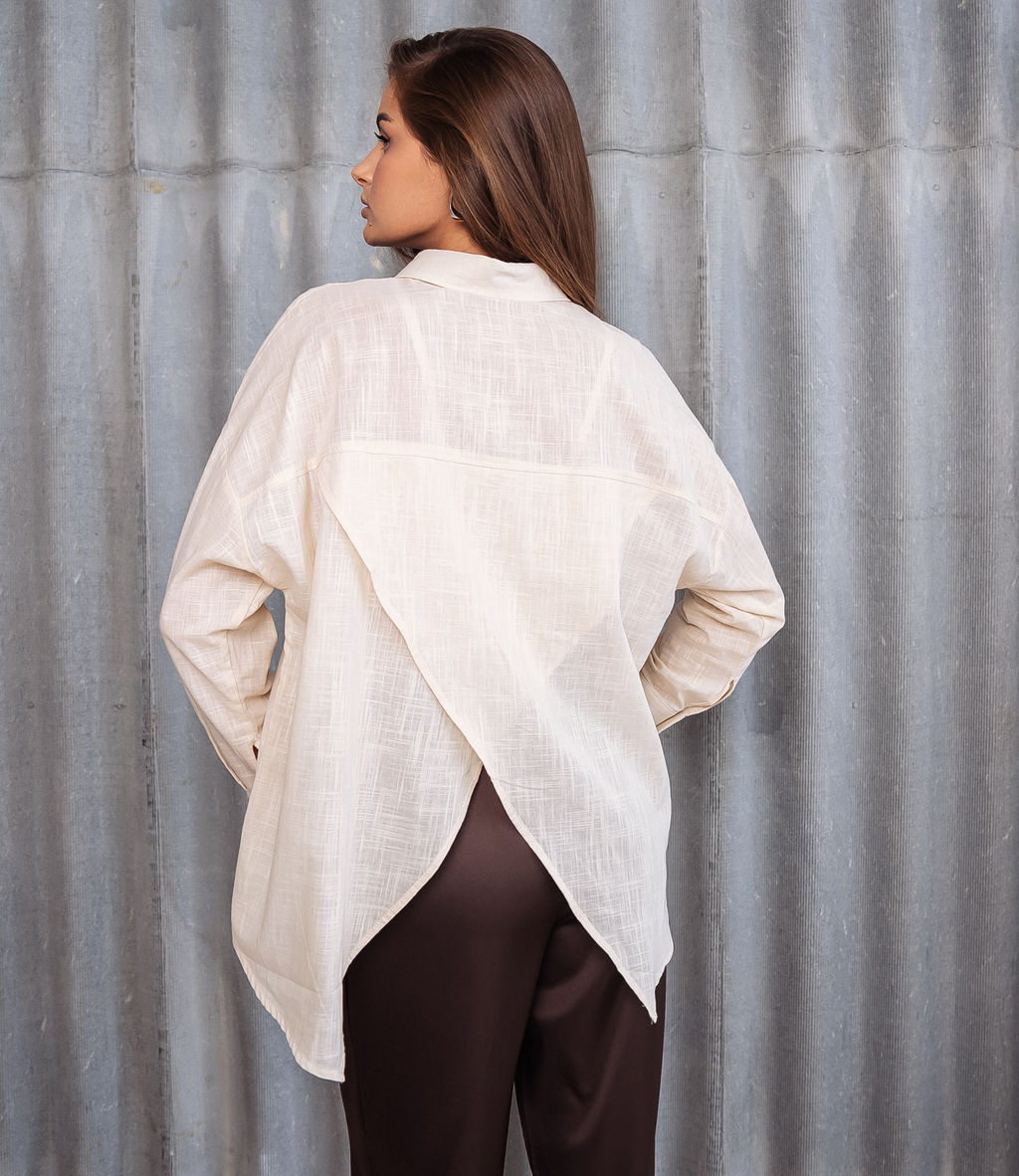 Рубашка #ОБШ1458, кремовый - Dommod фото 6