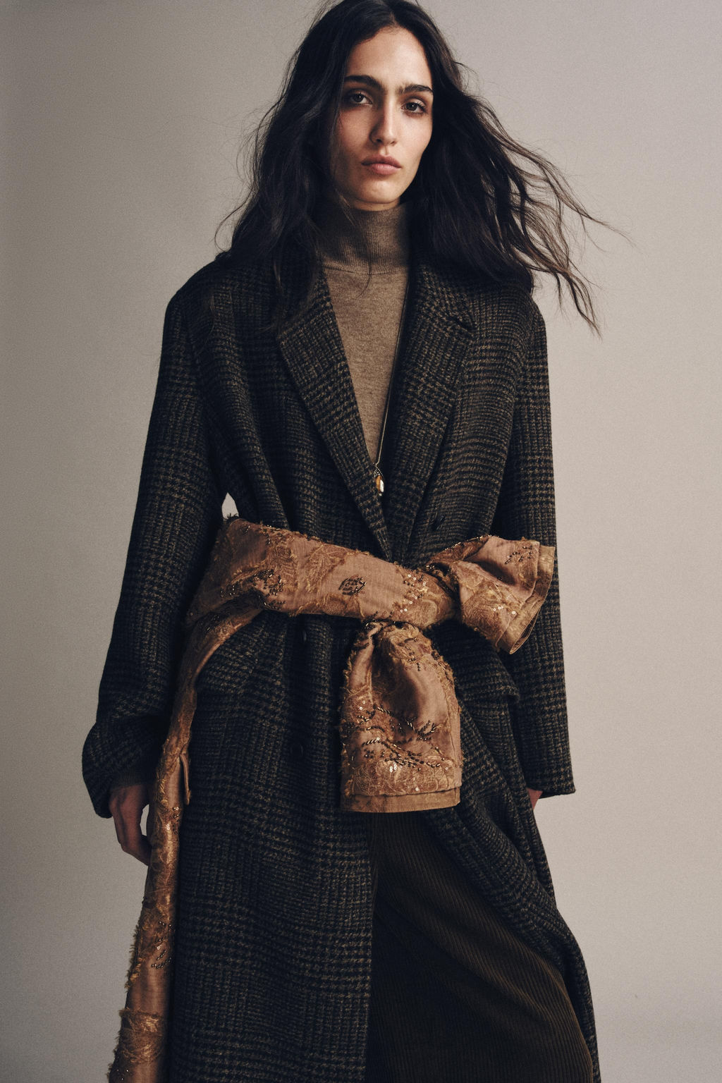 ZW COLLECTION CHECK COAT - Zara фото 7