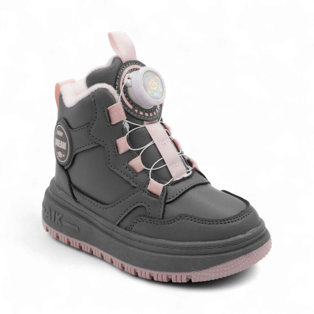 Кроссовки зимние на меху В7187-15 серые - BONCY фото 6