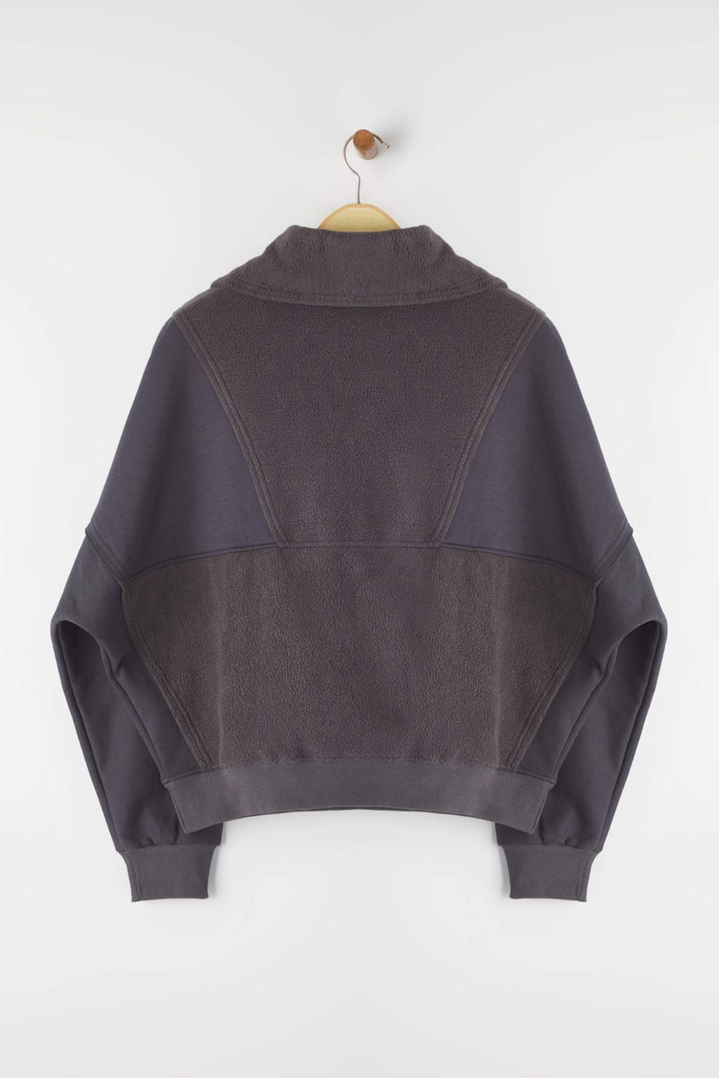 Antrasit Regular/Normal Kal?p Polar Fermuarl? Cep Detayl? Kal?n Orme Sweatshirt TWOAW26SW00009 - Trendyolmilla фото 6