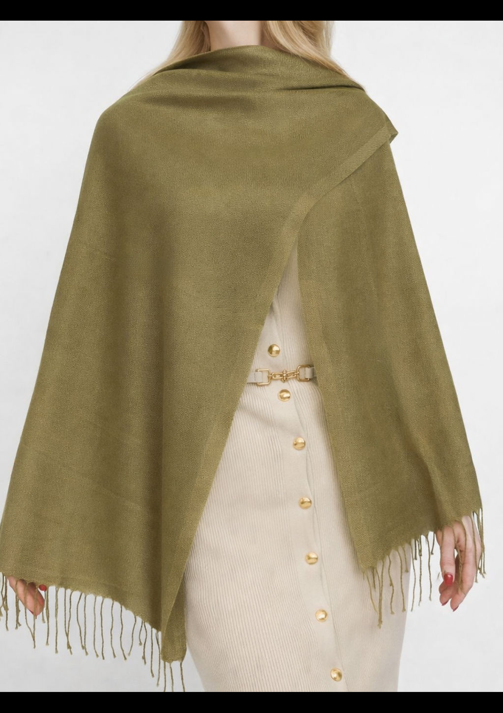Палантин облегченный Pashmina Lanotti/св.бежевый  фото 4
