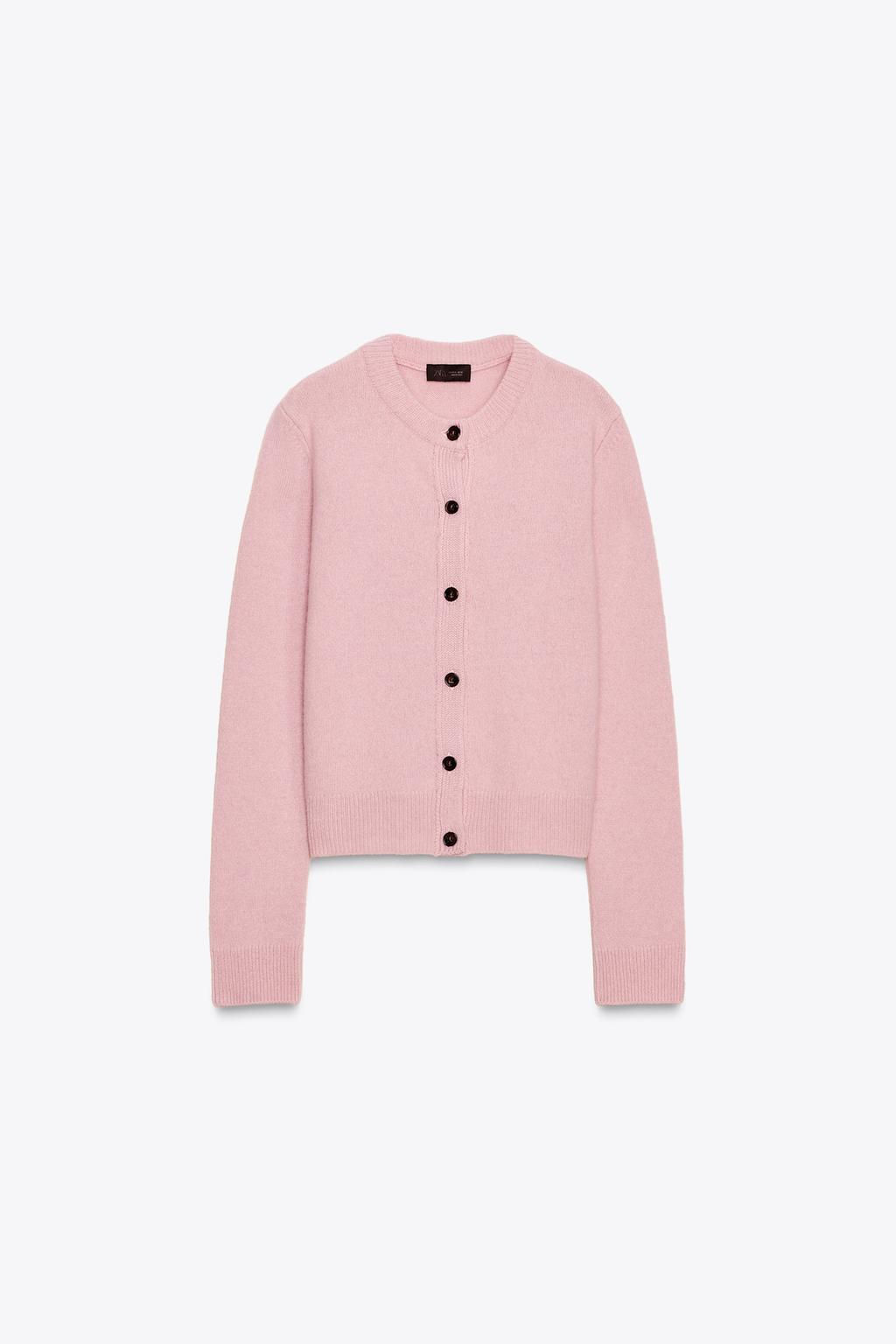 CASHMERE AND WOOL BASIC CARDIGAN - Zara фото 24