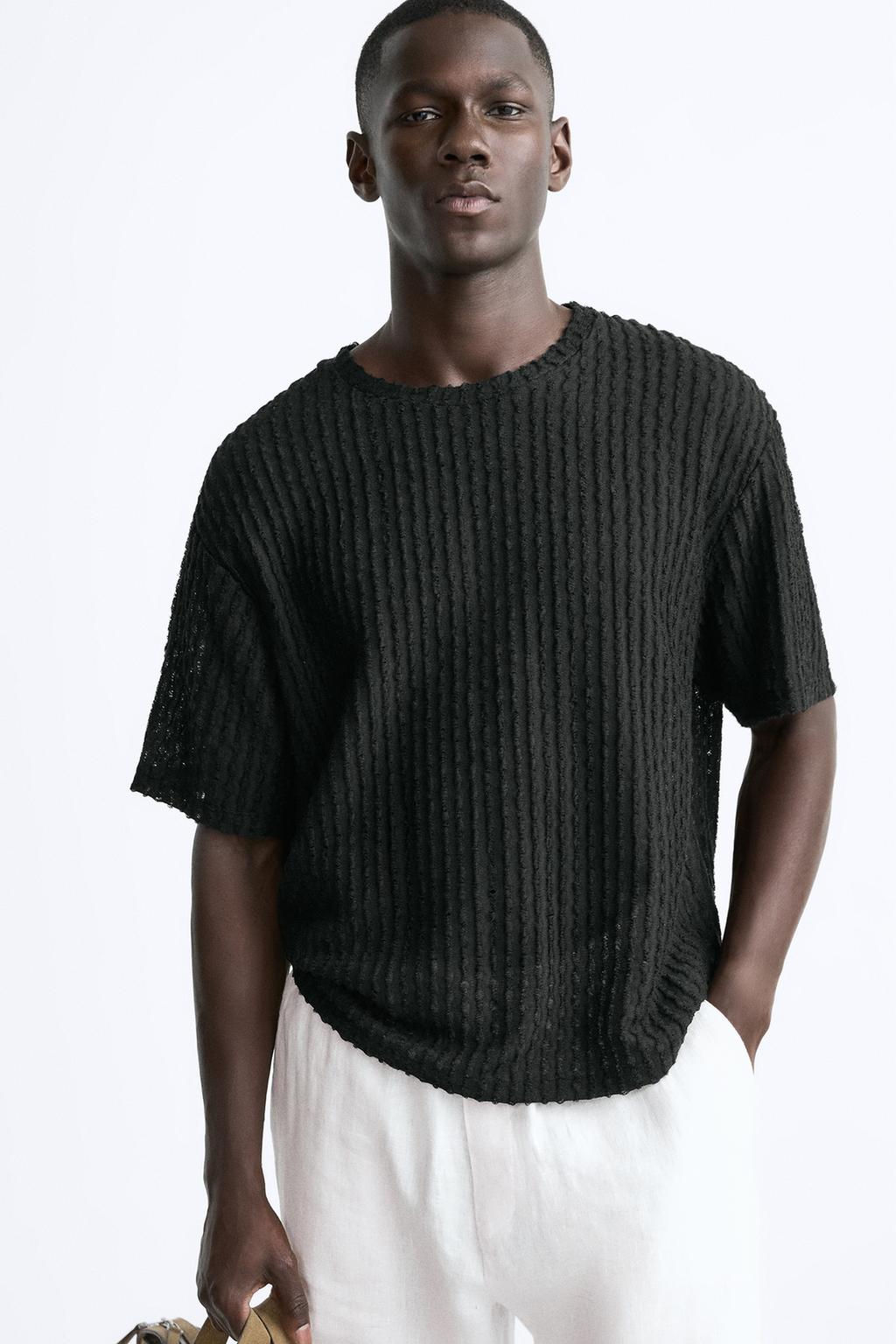 TEXTURED OPEN KNIT TOP - Zara фото 2