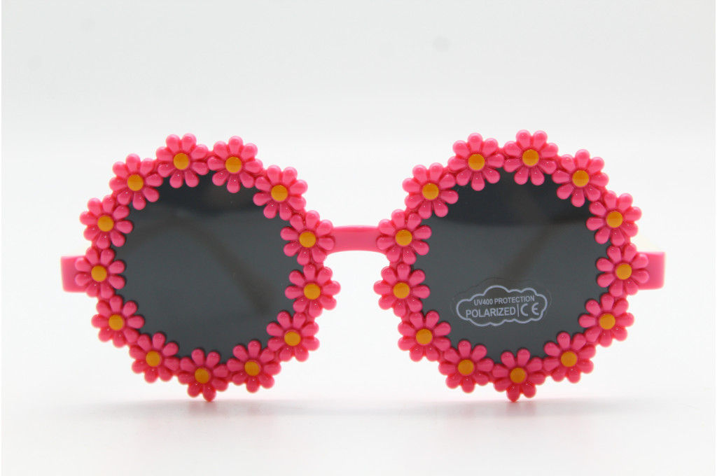 Солнцезащитные очки Feillis Polarized (детские) 66659 42-21-130 розов.с белыми дужками