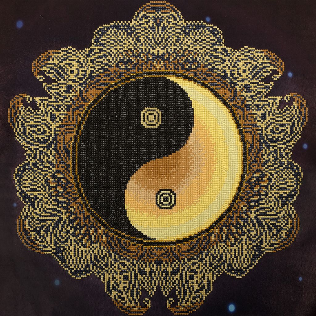 Кристальная (алмазная) мозаика ФРЕЯ ALV-112 Инь-Ян 50 х 50 см