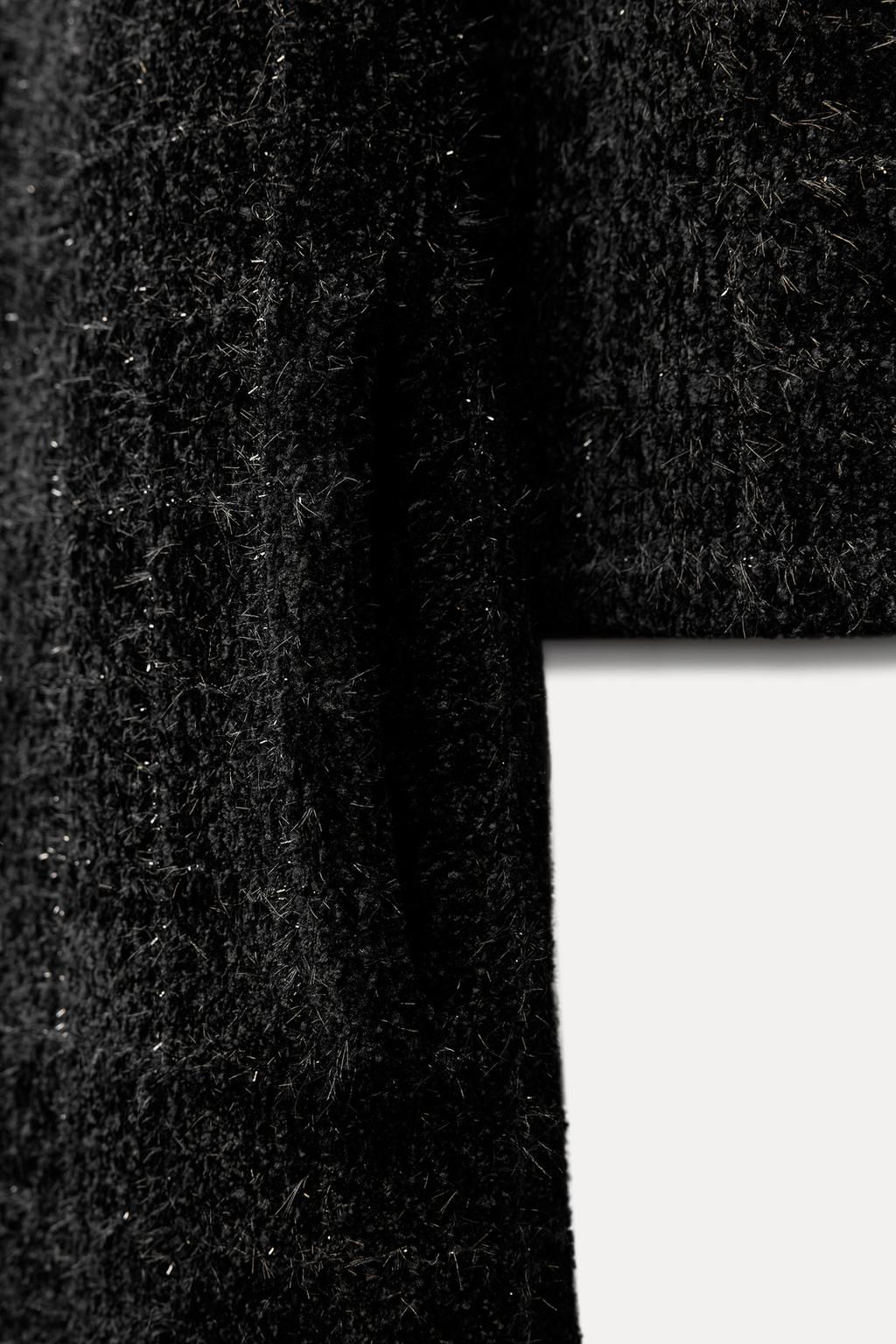 KNITTED COAT WITH FAUX FUR COLLAR - Zara фото 7