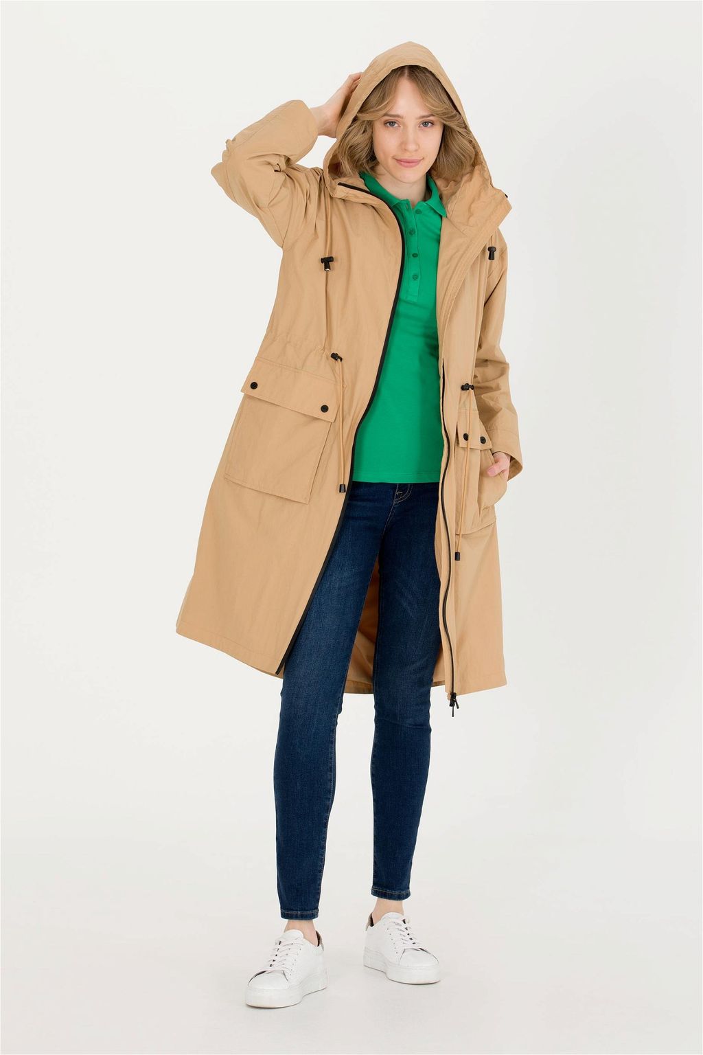 Женское коричневое пальто из синтетики - U.s. polo assn фото 3