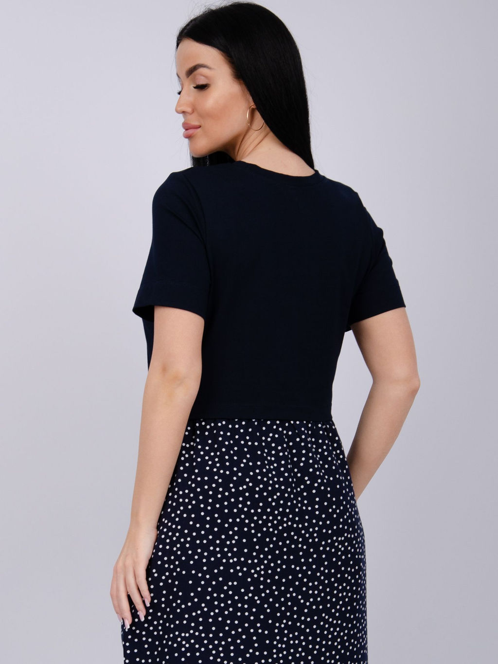 Платье "Виттория 2" синий, вискоза/кулирка (М)