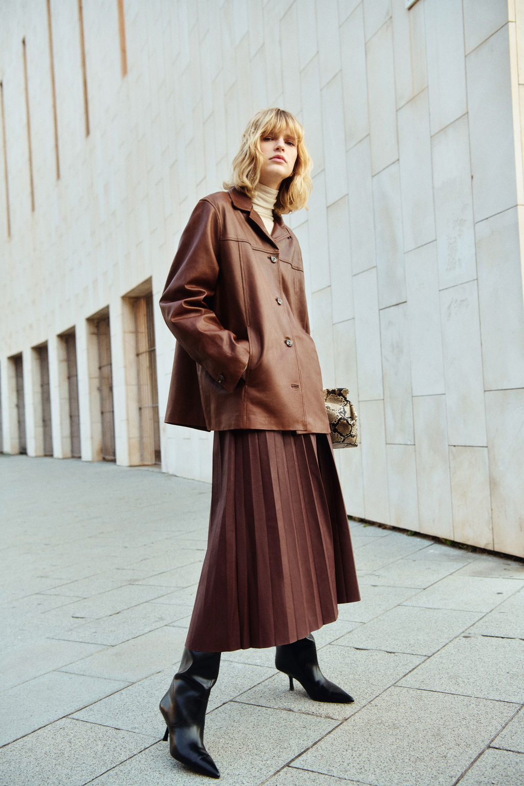 Falda midi plisada - H&m фото 2