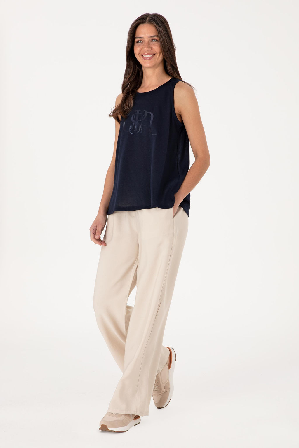 Kad_n Lacivert Ti__rt Sepette S_rpriz _ndirim - U.s. polo assn фото 4