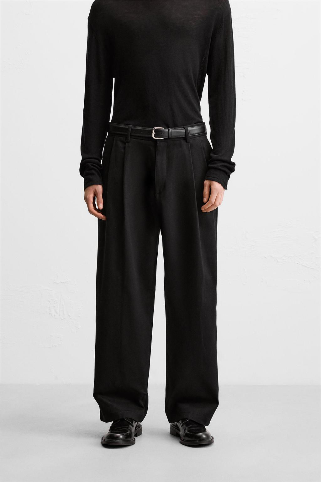 BALLOON-FIT PLEATED TROUSERS - Zara фото 12
