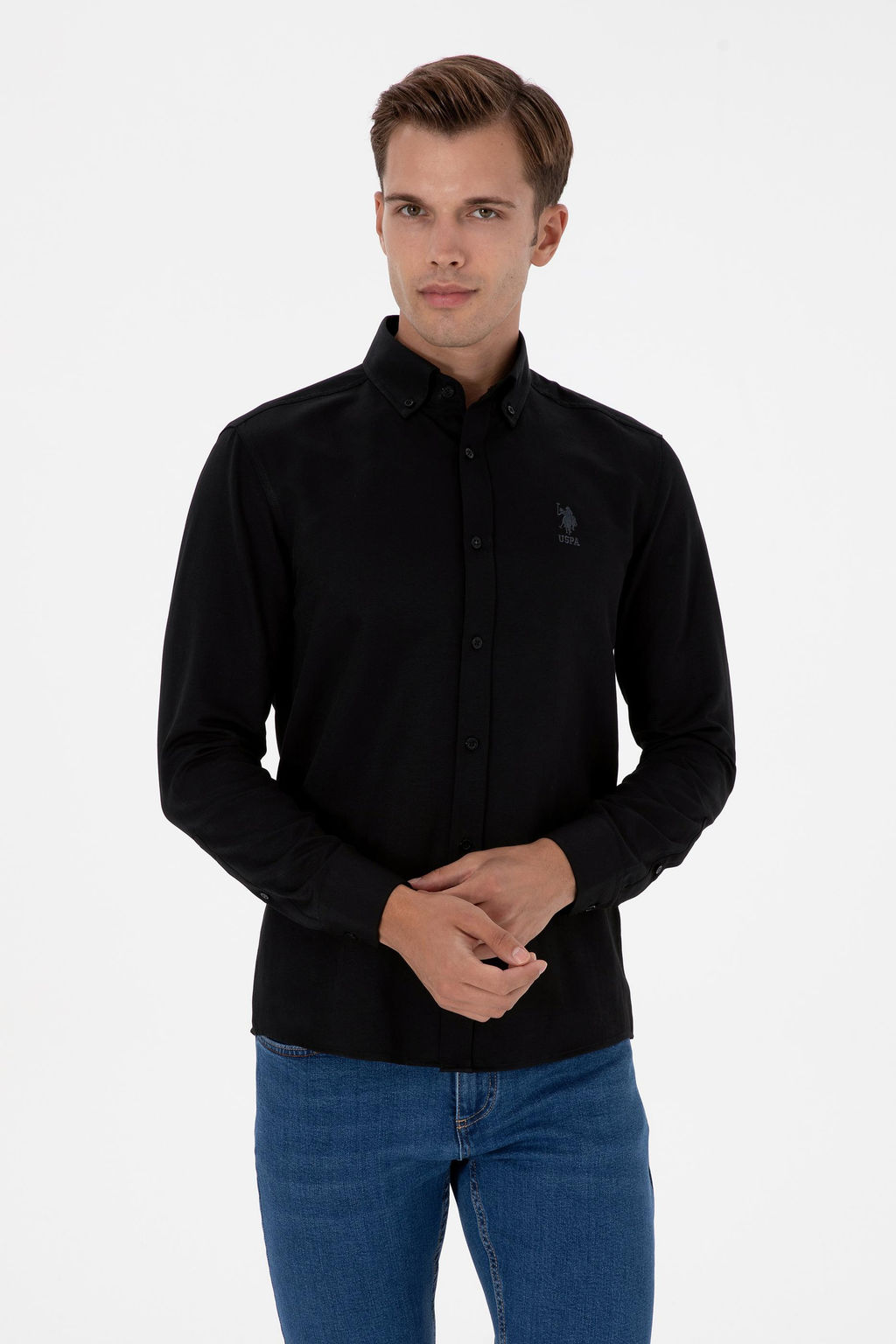 Erkek Siyah Uzun Kollu Basic G_mlek Sepette S_rpriz _ndirim - U.s. polo assn фото 8