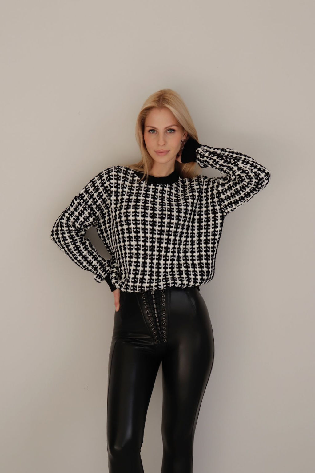 10398 Джемпер чёрно-белый - Martichelli фото 6