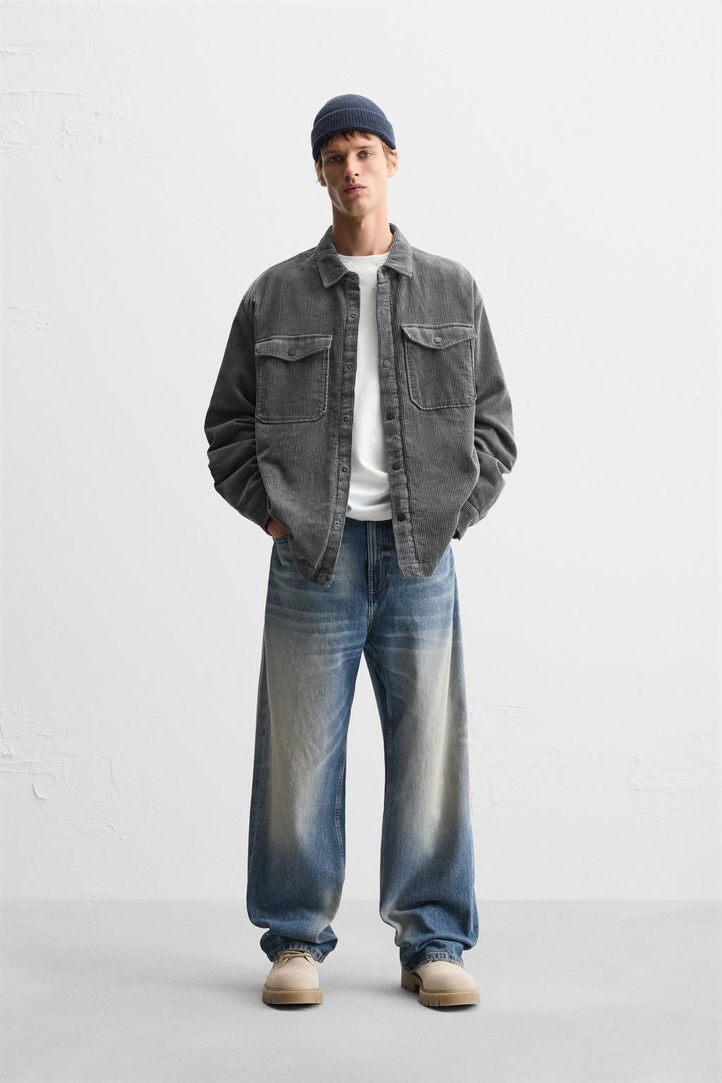 PADDED CORDUROY OVERSHIRT - Zara фото 10