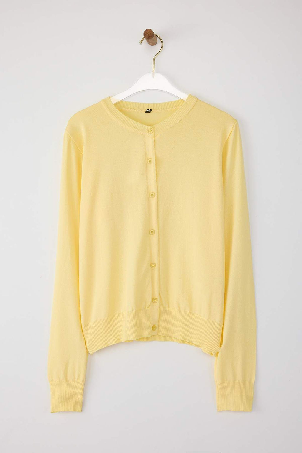 Sar? Premium/Ozel Iplik Merserize Gorunumlu Bisiklet Yaka Basic Triko H?rka TWOAW26HI00095 - Trendyolmilla фото 15