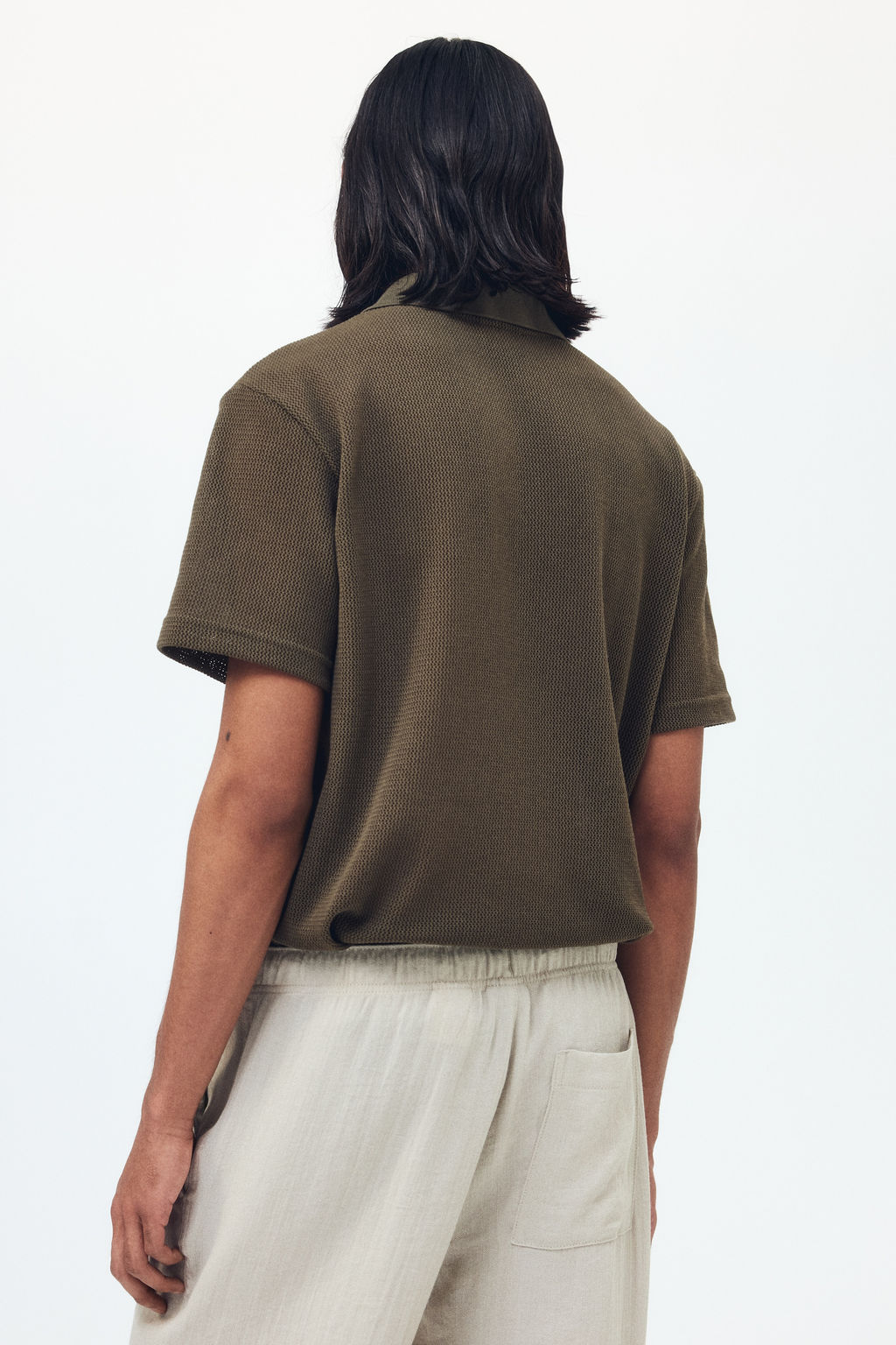 Polo en punto calado Regular Fit - H&m фото 6