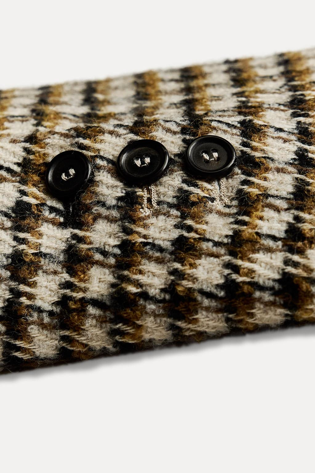 ZW COLLECTION LONG CHECK COAT - Zara фото 7