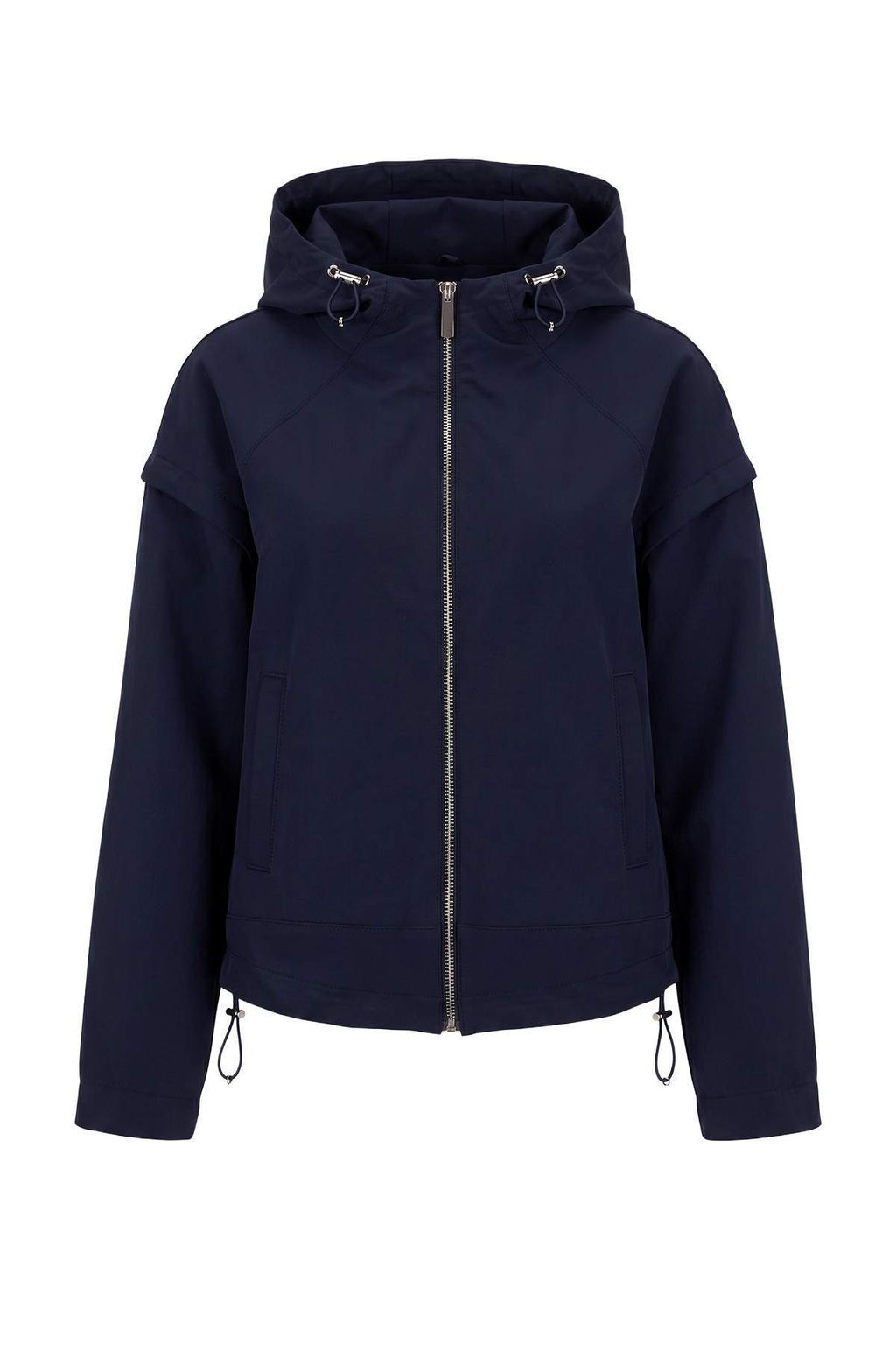 Lacivert Oversize Kap__onlu Yazl_k Ceket Mont TWOAW27MO00094 - Trendyolmilla фото 4