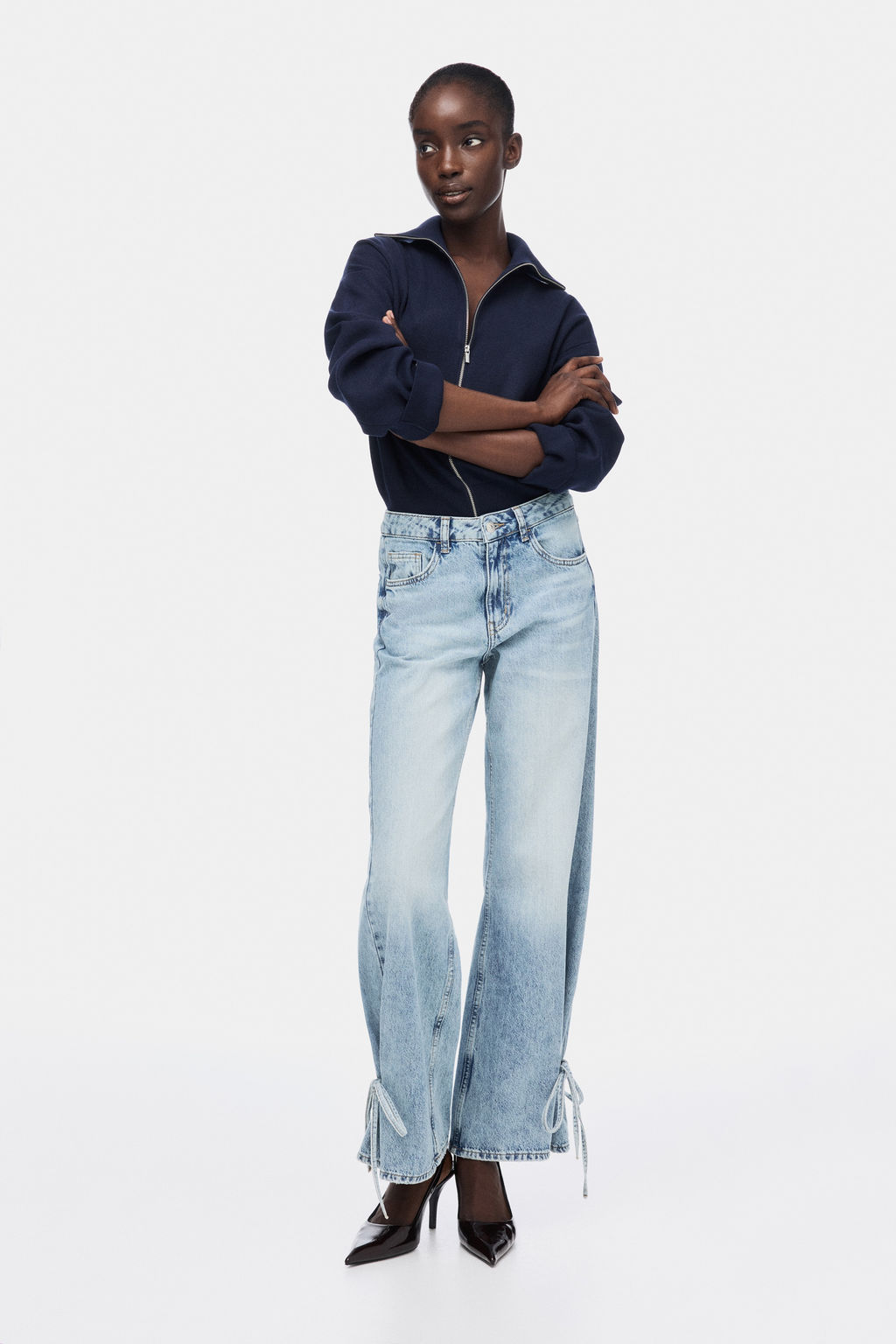 Straight High Waist Jeans - H&m фото 3